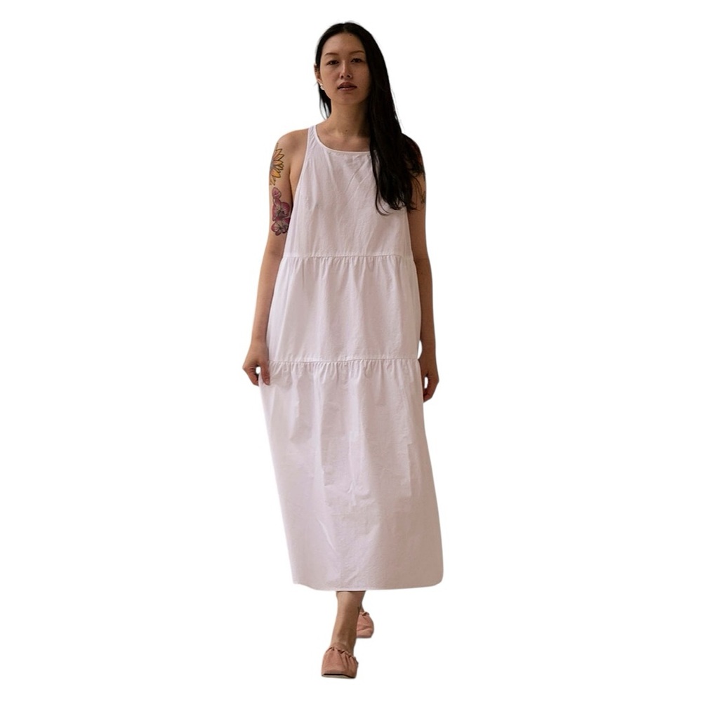 JULIETTE FABBRI Jo Tiered Maxi NightDress in white